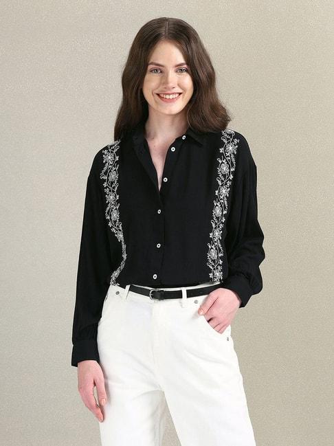 u.s.-polo-assn.-black-&-white-embroidered-top