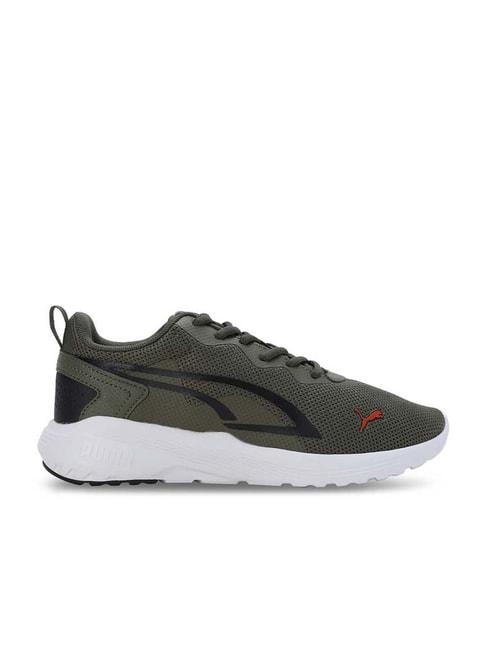 puma-kids-all-day-active-olive-&-black-casual-sneakers