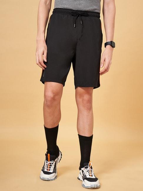 ajile-by-pantaloons-jet-black-slim-fit-shorts