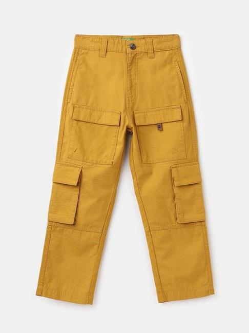 united-colors-of-benetton-kids-yellow-cotton-regular-fit-trousers