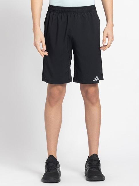 adidas-black--regular-fit-striped-training-shorts