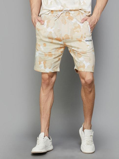 kappa-off-white-regular-fit-printed-shorts