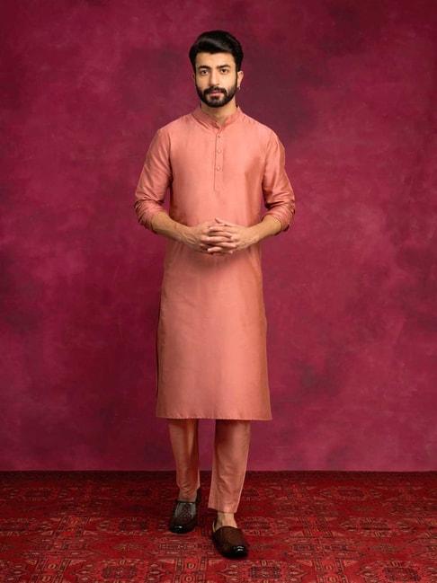 abhishti-rose-brown-straight-fit-kurta-&-straight-pants-set