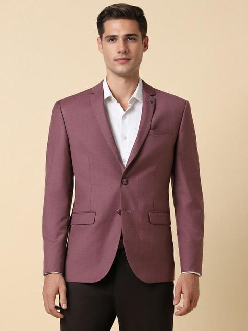 allen-solly-maroon-slim-fit-checks-blazer