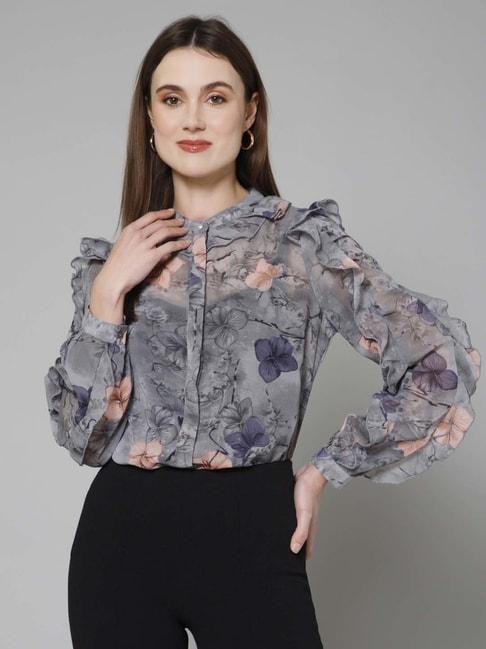 purys-grey-floral-print-shirt