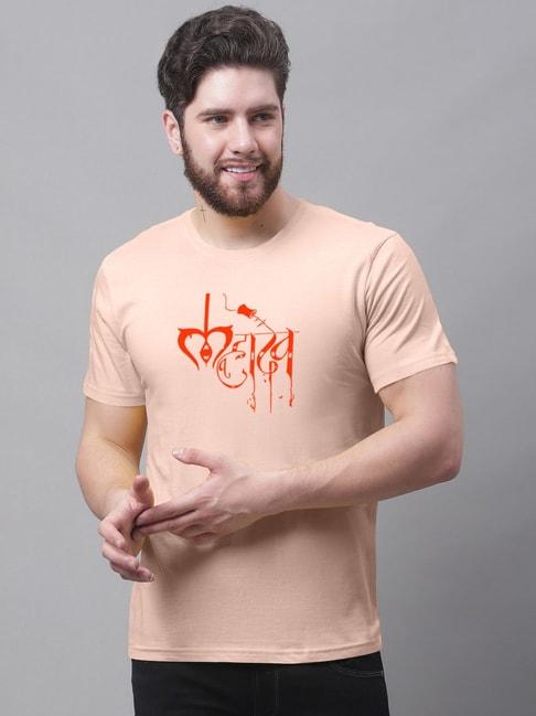 friskers-light-coral-regular-fit-graphic-print-crew-t-shirt