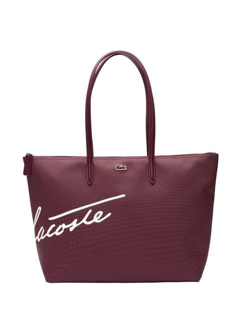 lacoste-core-red-pvc-printed-tote-handbag