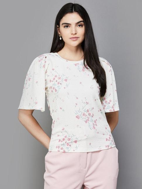 code-by-lifestyle-white-floral-print-top