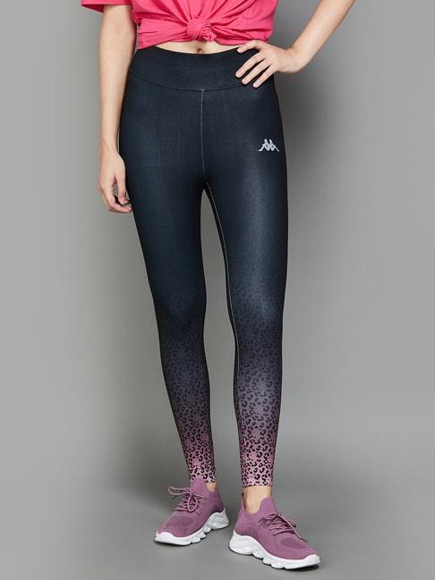 kappa-black-&-pink-printed-sports-tights