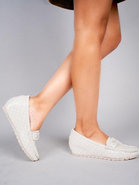 the-white-pole-women's-white-casual-loafers