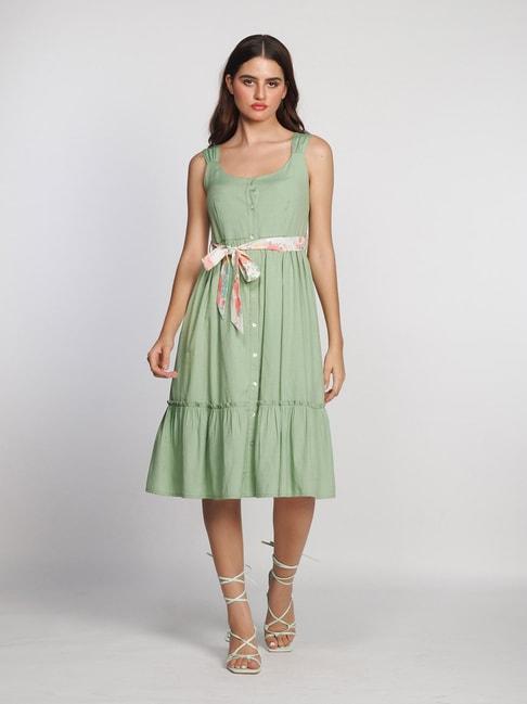 zink-london-sage-green-relaxed-fit-shirt-dress