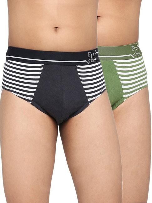 frenchie-kids-navy-&-green-striped-briefs-(pack-of-2)