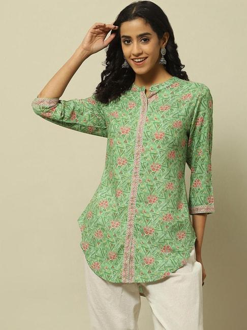 rangriti-green-printed-tunic