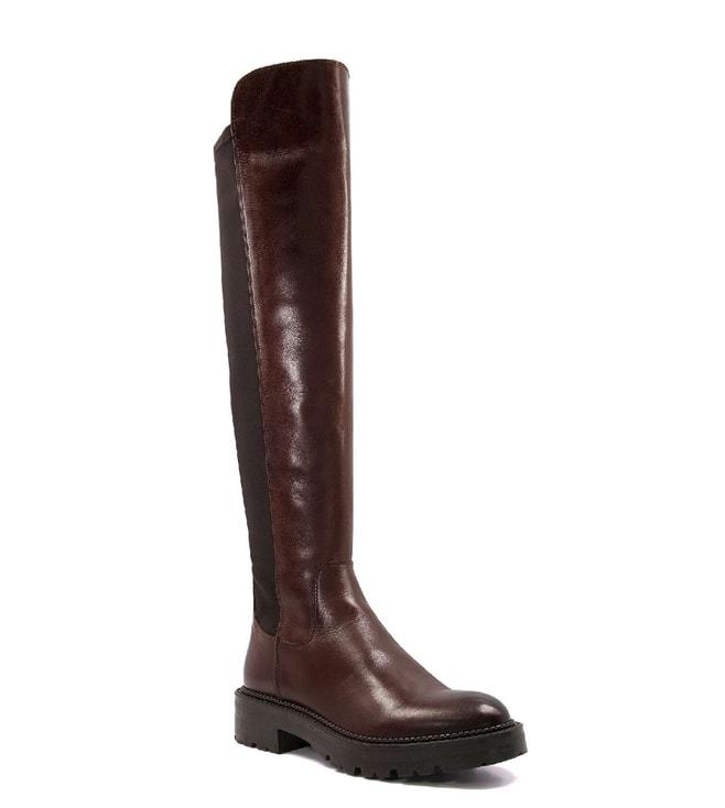 dune-london-women's-tella-brown-knee-high-boots