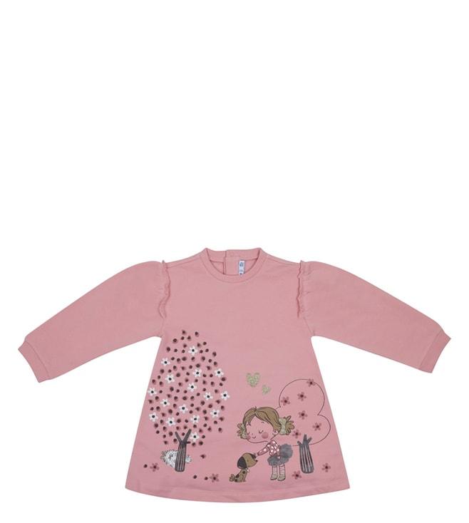mayoral-kids-pink-printed-regular-fit-sweatshirt-dress