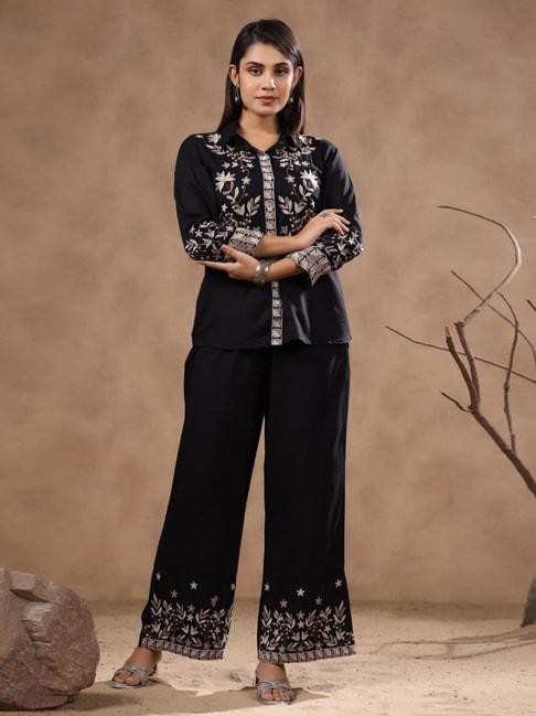 kaftanize-shadow-petal-noir-embroidered-cotton-western-set