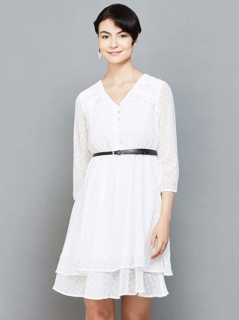 fame-forever-by-lifestyle-white-self-pattern-a-line-dress