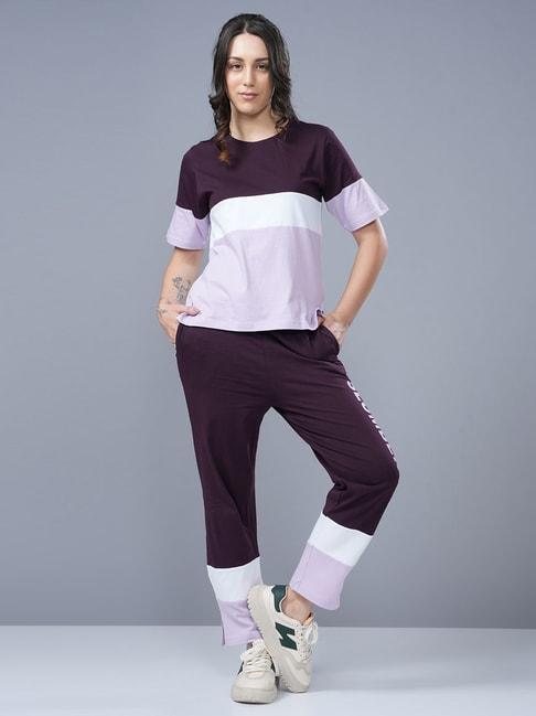 slumber-jill-multicolor-color-block-cotton-t-shirt-with-lounge-pants