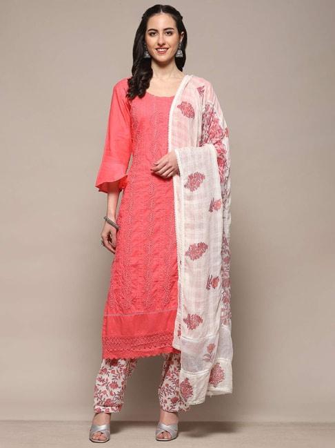 biba-pink-&-white-cotton-embroidered-unstitched-dress-material