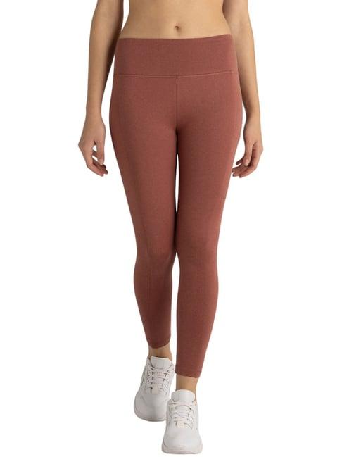 van-heusen-brown-printed-sports-tights