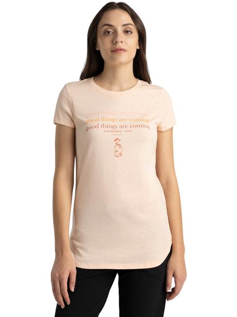 van-heusen-beige-cotton-printed-t-shirt