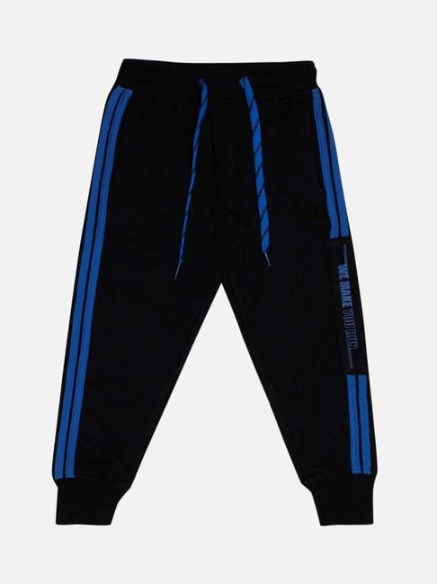 bodycare-kids-black-&-blue-cotton-printed-trackpants
