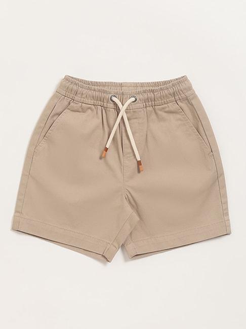 hop-kids-by-westside-beige-cotton-shorts