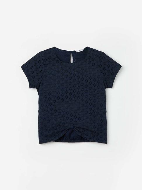 fame-forever-by-lifestyle-kids-navy-cotton-embroidered-top