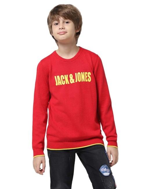 jack-&-jones-junior-mars-red-cotton-logo-full-sleeves-pullover