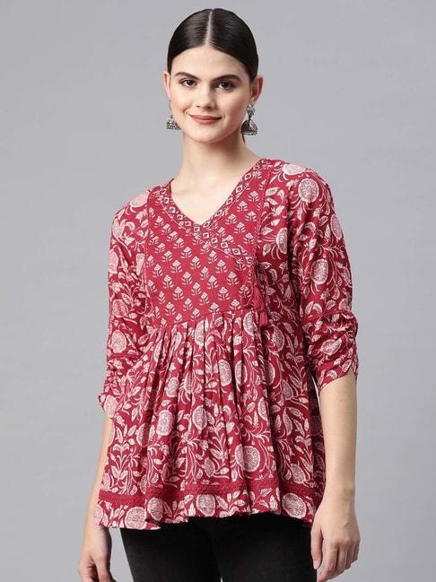 readiprint-fashions-red-cotton-printed-tunic