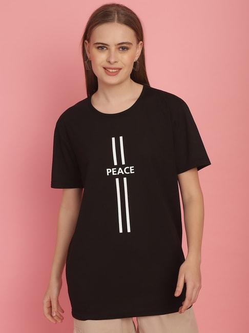 vimal-jonney-black-printed-t-shirt