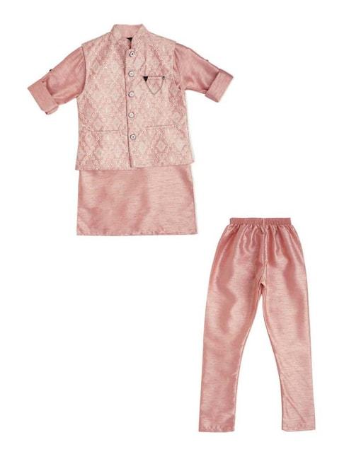 cavio-kids-pink-cotton-embroidered-full-sleeves-kurta-set
