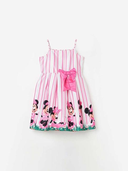 fame-forever-by-lifestyle-kids-pink-&-white-printed-dress