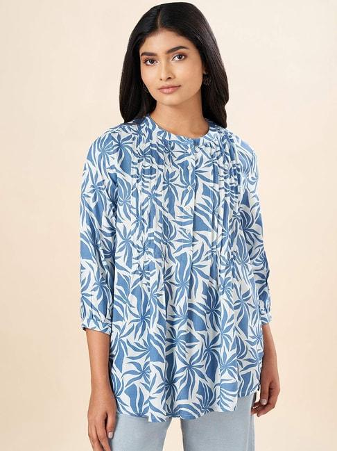 akkriti-by-pantaloons-blue-printed-tunic