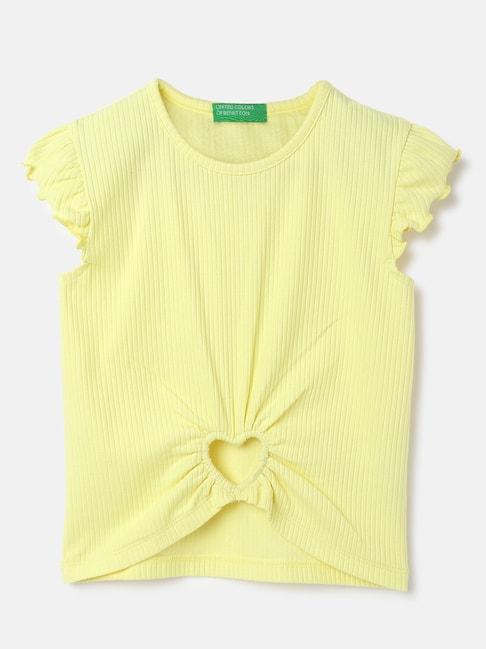 united-colors-of-benetton-kids-yellow-solid-top