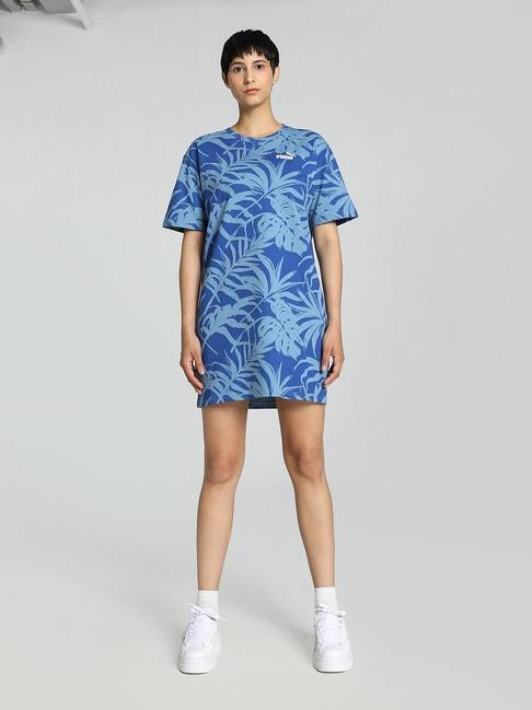 puma-blue-floral-print-t-shirt-dress