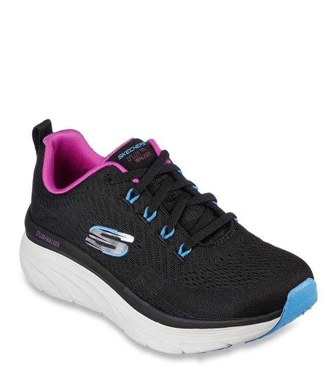 skechers-women's-d'lux-walker-fresh-finesse-black-purple-sneakers