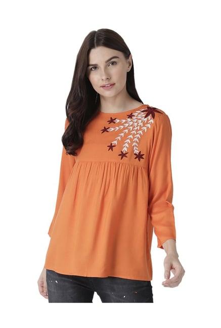 msfq-orange-embroidered-top