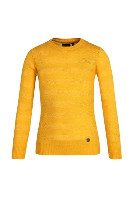 cayman-kids-yellow-textured-sweater