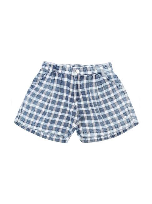 gini-&-jony-kids-blue-cotton-checks-shorts