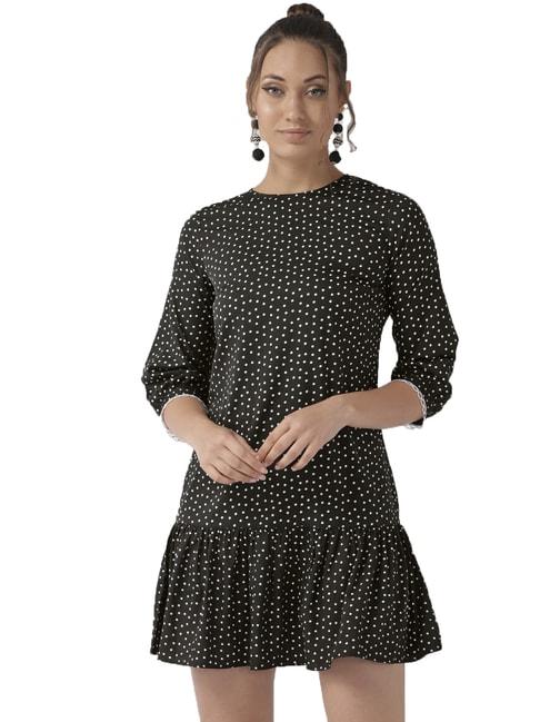 style-quotient-black-&-white-printed-dress