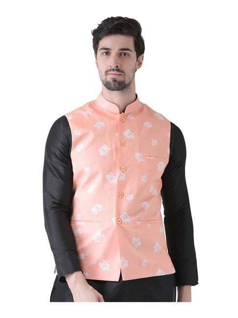 deyann-peach-printed-sleeveless-nehru-jacket