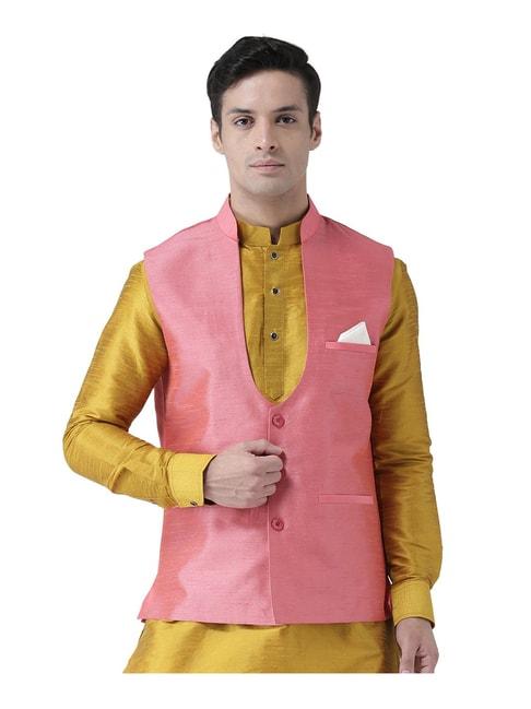 deyann-pink-silk-nehru-jacket