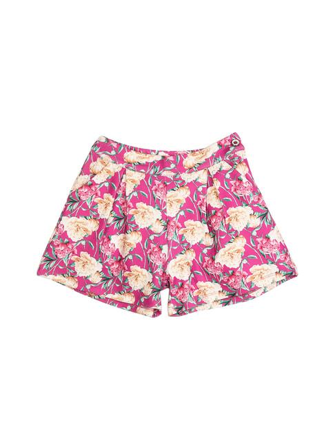 peppermint-kids-pink-floral-print-shorts