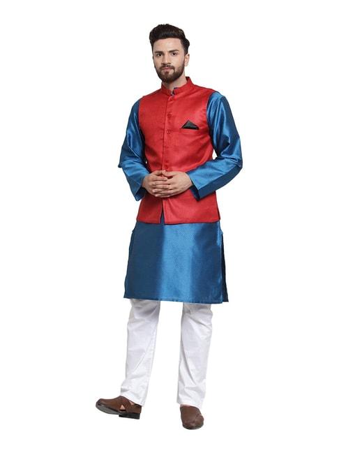 neudis-red-mandarin-collar-nehru-jacket