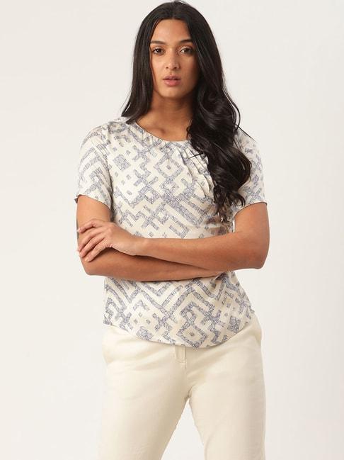 rooted-white-printed-top