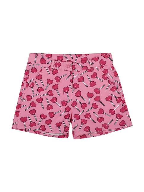 elle-kids-pink-printed-shorts