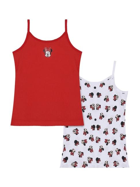 pantaloons-junior-red-&-white-cotton-printed-camisoles---pack-of-2