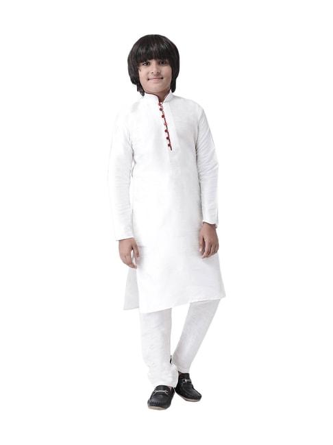 hangup-kids-white-regular-fit-kurta-&-pyjamas