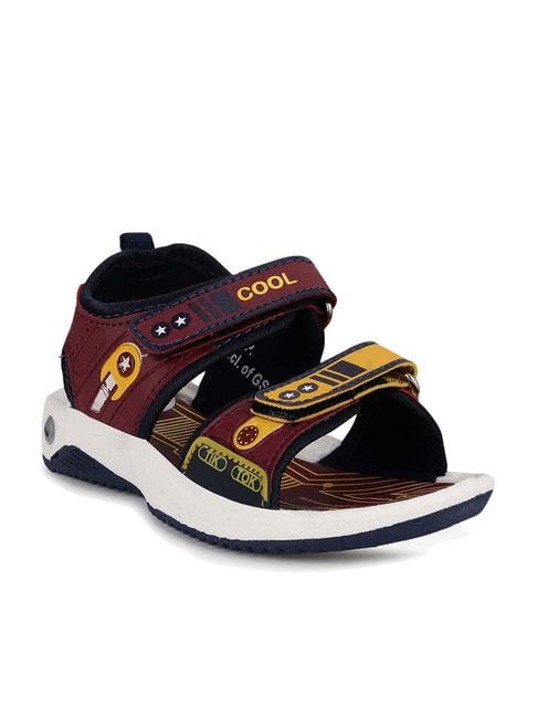 campus-kids-sl-310-maroon-&-yellow-floater-sandals